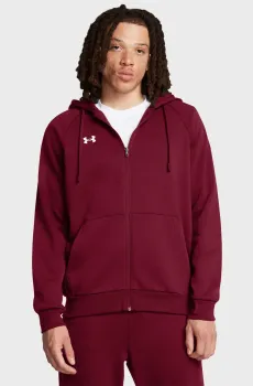 Мужское бордовое худи UA Rival Fleece FZ Hoodie Бордовый XL Under Armour 1379767-625