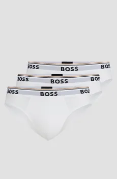 Мужские белые брифы (3 шт) Белый S BOSS 50475273;100