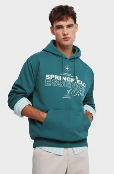 Мужское зеленое худи Зеленый XL SPRINGFIELD 92111