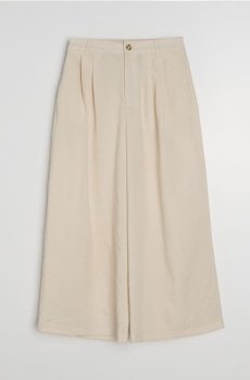 Штани culotte з віскозою - нюдовий
