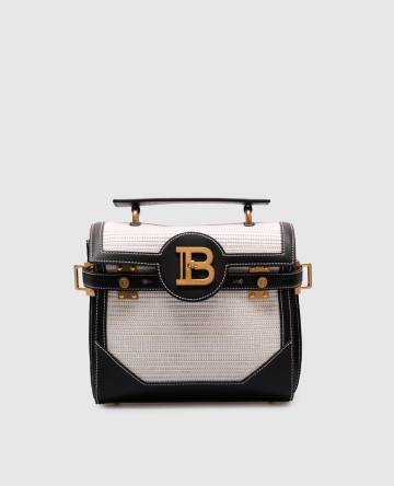 Бежевая комбинированная сумка Raffia B-Buzz 23 Бежевая комбинированная сумка Raffia B-Buzz 23