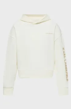 Женское белое худи EMBROIDERY DETAIL Белый XS Karl Lagerfeld B2W20003
