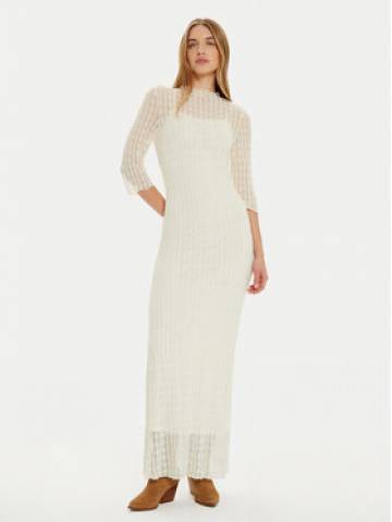 Vila Трикотажна сукня Selina 14106328 Écru Regular Fit Vila Трикотажна сукня Selina 14106328 Écru Regular Fit
