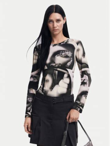 Desigual Блузка Surrealismo 24WWTK49 Сірий Slim Fit Desigual Блузка Surrealismo 24WWTK49 Сірий Slim Fit