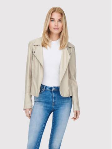 ONLY Куртка зі штучної шкіри Gemma 15153079 Бежевий Regular Fit ONLY Куртка зі штучної шкіри Gemma 15153079 Бежевий Regular Fit