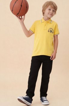 U.S. Polo Assn. Kids Boys Green Cotton Tshirts