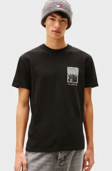 Мужская черная футболка Studio Черный XL Tommy Jeans DM0DM22128