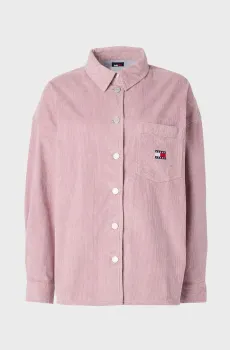 Женская розовая вельветовая рубашка TJW WASHED CORD OVERSHIRT EXT Розовый XS Tommy Jeans DW0DW18619