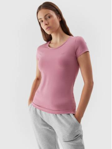 4F Футболка 4FAW23TTSHF0906 Рожевий Slim Fit 4F Футболка 4FAW23TTSHF0906 Рожевий Slim Fit