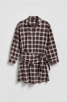 Reserved - Сукня з віскози - темно коричневий - 468IM-89X