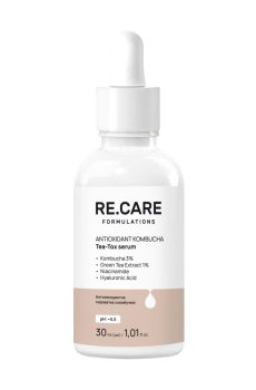 Антиоксидантная сыворотка для лица ReCare Antioxidant Kombucha Tea-Tox Serum с комбучей, 30 мл