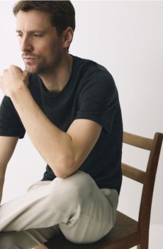 Reserved - Футболка slim з мериносової вовни - темно-сірий - 991IR-90M