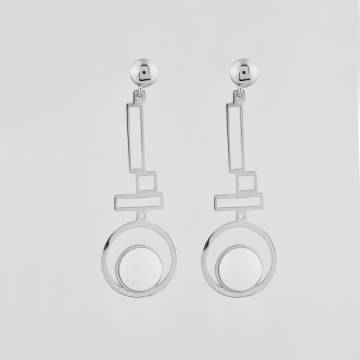 Серебряные серьги Minimal 1671-white Серебряные серьги Minimal 1671-white
