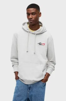 Мужское светло-серое худи REG ENTRY SIGN HOODIE EXT Серый XXL Tommy Jeans DM0DM22680